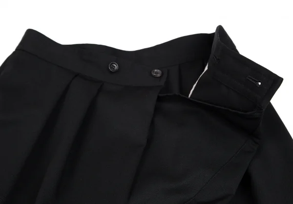 コムコム コムデギャルソンCOMME des GARCONS ウールポリサルエルクロップドワイドパンツ 黒XS K-112012_004