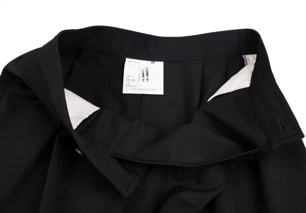 コムコム コムデギャルソンCOMME des GARCONS ウールポリサルエルクロップドワイドパンツ 黒XS K-112012_005