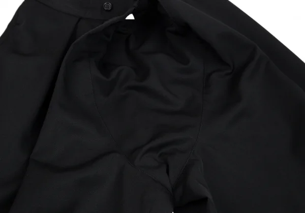 コムコム コムデギャルソンCOMME des GARCONS ウールポリサルエルクロップドワイドパンツ 黒XS K-112012_009
