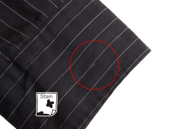 コムデギャルソン オムプリュスCOMME des GARCONS HOMME コットンストライプ変形ロングシャツ 黒M位 K-112025_007