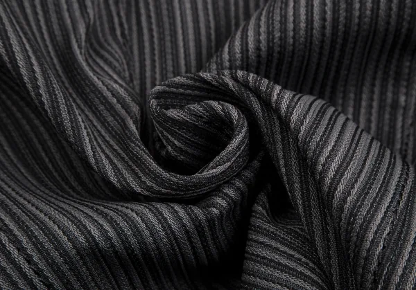 コムデギャルソン オムプリュスCOMME des GARCONS HOMME PLUS ポリストライプ織りステッチデザイン3Bジャケット グレーM K-112028_014