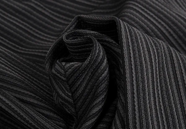 コムデギャルソン オムプリュスCOMME des GARCONS HOMME PLUS ポリストライプ織りステッチデザインテーパードパンツ グレーM K-112029_013