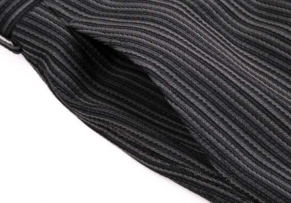 コムデギャルソン オムプリュスCOMME des GARCONS HOMME PLUS ポリストライプ織りステッチデザインテーパードパンツ グレーM K-112029_006