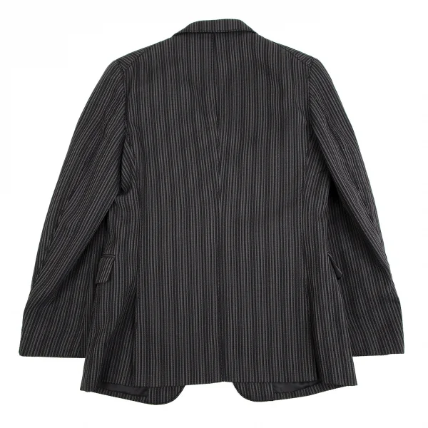 コムデギャルソン オムプリュスCOMME des GARCONS HOMME PLUS ポリストライプ織りステッチデザインセットアップ グレーM K-112030_007