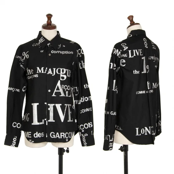 コムデギャルソンCOMME des GARCONSグリッターレタリングプリントシャツ