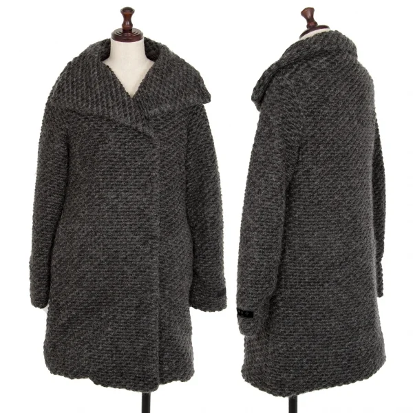 タトラスTATRAS 裏キルティングダウンフォンタナニットコート チャコール3 K-112052_001