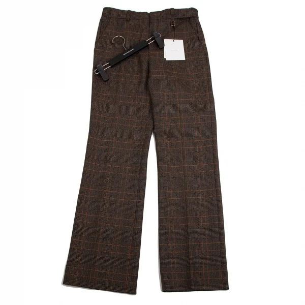 ウーヨンミWOOYOUNGMI ウールポリカラーチェックパンツ 茶マルチ48 K-112055_001