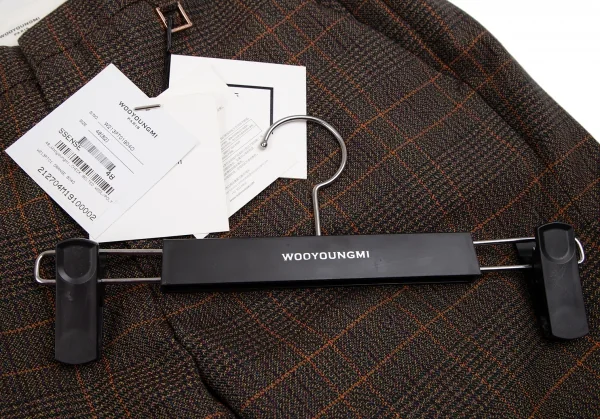 ウーヨンミWOOYOUNGMI ウールポリカラーチェックパンツ 茶マルチ48 K-112055_012