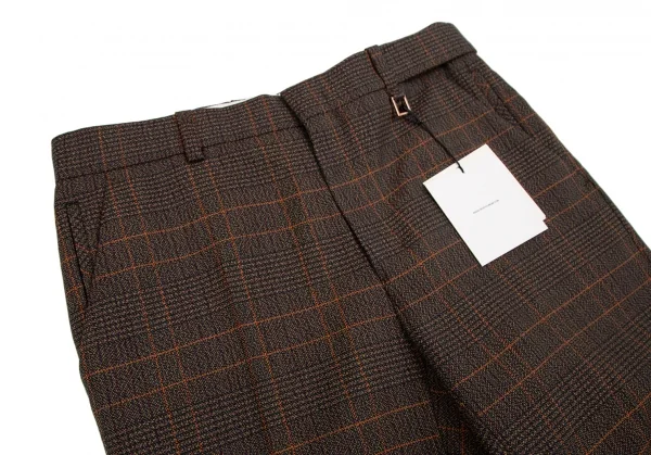 ウーヨンミWOOYOUNGMI ウールポリカラーチェックパンツ 茶マルチ48 K-112055_002