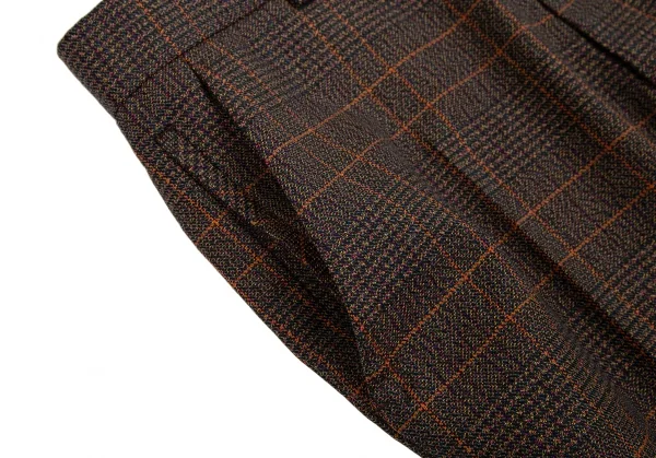 ウーヨンミWOOYOUNGMI ウールポリカラーチェックパンツ 茶マルチ48 K-112055_003