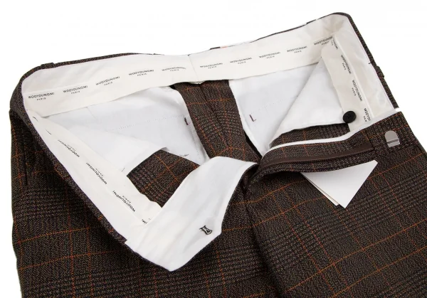 ウーヨンミWOOYOUNGMI ウールポリカラーチェックパンツ 茶マルチ48 K-112055_005