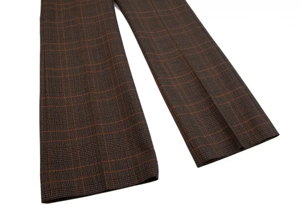 ウーヨンミWOOYOUNGMI ウールポリカラーチェックパンツ 茶マルチ48 K-112055_006