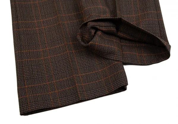 ウーヨンミWOOYOUNGMI ウールポリカラーチェックパンツ 茶マルチ48 K-112055_007