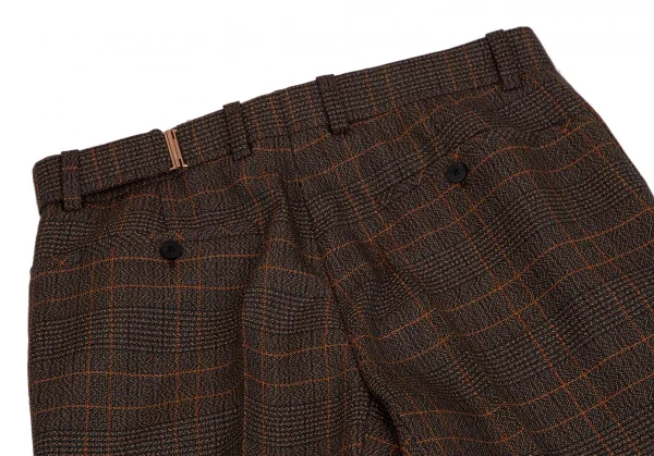 ウーヨンミWOOYOUNGMI ウールポリカラーチェックパンツ 茶マルチ48 K-112055_009