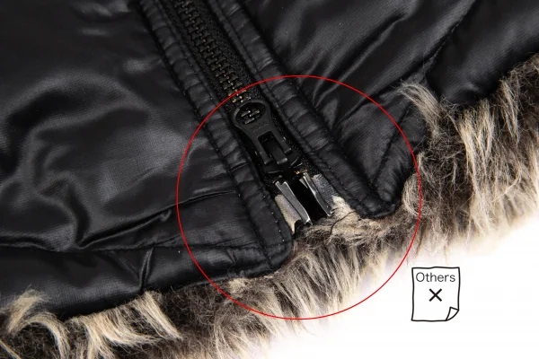 ニコルクラブフォーメンNICOLE CLUB FOR MEN ファイクファーシャイニーバイカーダウンジャケット 黒48 K-112057_011