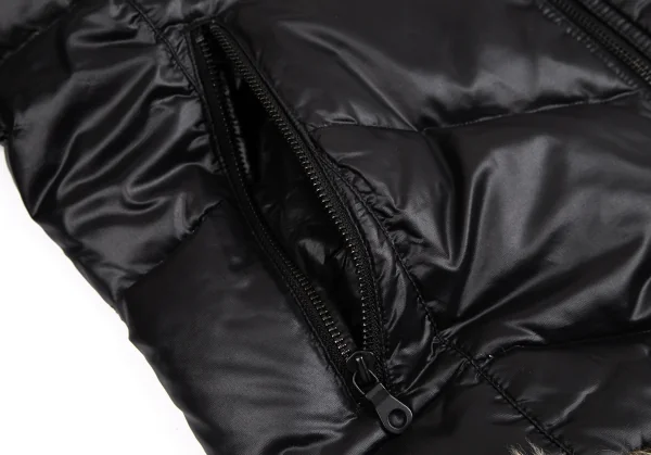 ニコルクラブフォーメンNICOLE CLUB FOR MEN ファイクファーシャイニーバイカーダウンジャケット 黒48 K-112057_012