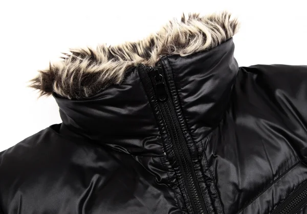 ニコルクラブフォーメンNICOLE CLUB FOR MEN ファイクファーシャイニーバイカーダウンジャケット 黒48 K-112057_004