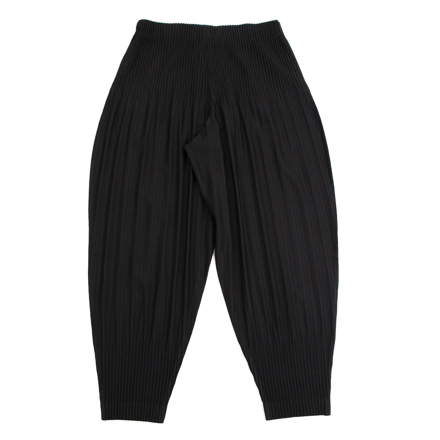 HOMME PLISSÉ ISSEY MIYAKE 黒 テーパードプリーツパンツ オムプリッセ イッセイ ミヤケHOMME PLISSE ISSEY MIYAKE 消し