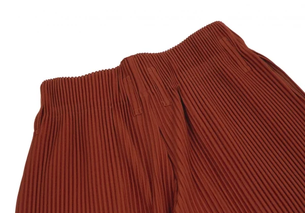 オムプリッセ イッセイ ミヤケHOMME PLISSE ISSEY MIYAKE サイドタックプリーツワイドパンツ 茶2 K-112065_011