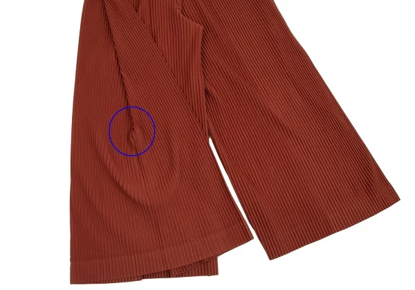 オムプリッセ イッセイ ミヤケHOMME PLISSE ISSEY MIYAKE サイドタックプリーツワイドパンツ 茶2 K-112065_012