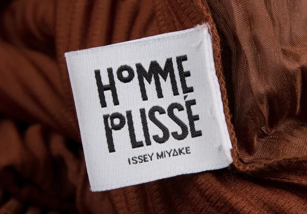 オムプリッセ イッセイ ミヤケHOMME PLISSE ISSEY MIYAKE サイドタックプリーツワイドパンツ 茶2 K-112065_017