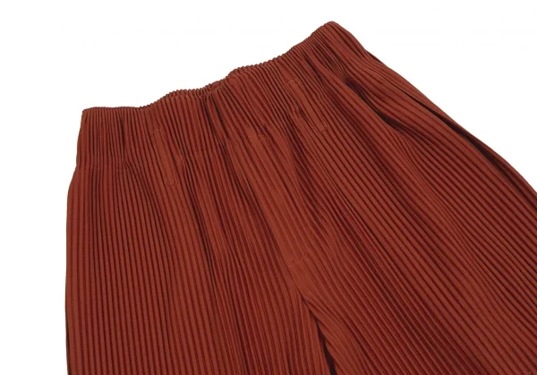 オムプリッセ イッセイ ミヤケHOMME PLISSE ISSEY MIYAKE サイドタックプリーツワイドパンツ 茶2 K-112065_002