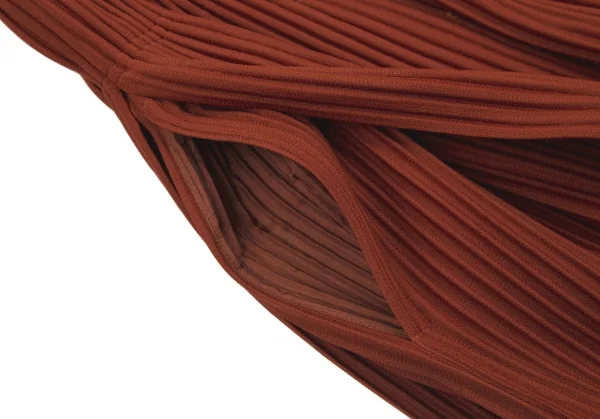 オムプリッセ イッセイ ミヤケHOMME PLISSE ISSEY MIYAKE サイドタックプリーツワイドパンツ 茶2 K-112065_003