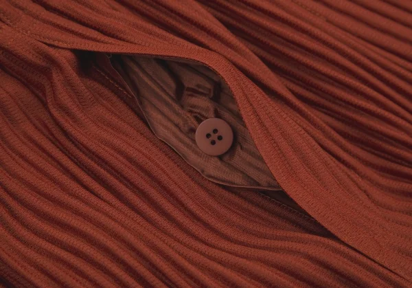 オムプリッセ イッセイ ミヤケHOMME PLISSE ISSEY MIYAKE サイドタックプリーツワイドパンツ 茶2 K-112065_004