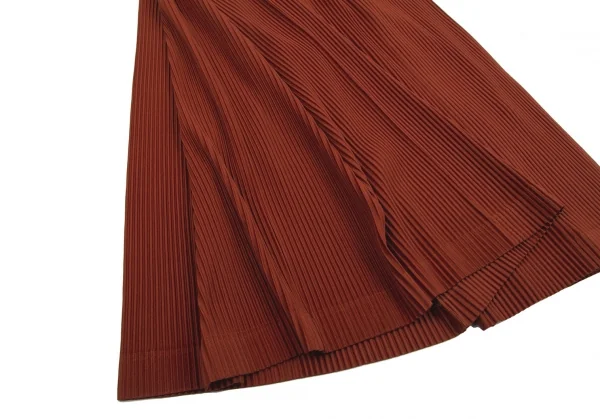 オムプリッセ イッセイ ミヤケHOMME PLISSE ISSEY MIYAKE サイドタックプリーツワイドパンツ 茶2 K-112065_008