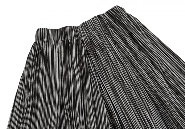 オムプリッセ イッセイ ミヤケHOMME PLISSE ISSEY MIYAKE かすれストライププリーツ袴パンツ 白黒2 K-112068_002