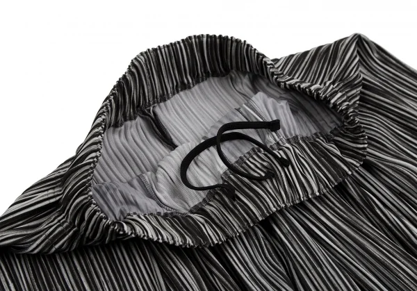 オムプリッセ イッセイ ミヤケHOMME PLISSE ISSEY MIYAKE かすれストライププリーツ袴パンツ 白黒2 K-112068_006