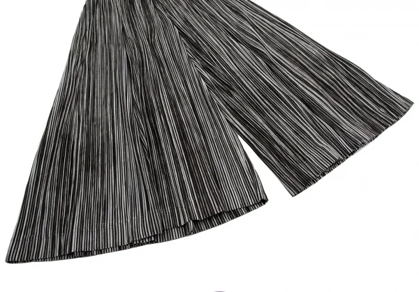 オムプリッセ イッセイ ミヤケHOMME PLISSE ISSEY MIYAKE かすれストライププリーツ袴パンツ 白黒2 K-112068_007