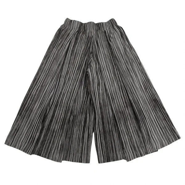 オムプリッセ イッセイ ミヤケHOMME PLISSE ISSEY MIYAKE かすれストライププリーツ袴パンツ 白黒2 K-112068_009