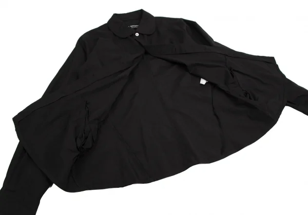 ジュンヤワタナベ コムデギャルソンJUNYA WATANABE COMME des GARCONSリボン切替ラウンドカラー長袖シャツ 黒M K-112073_011