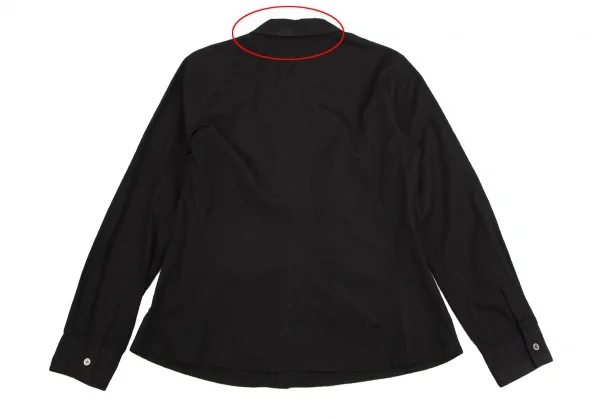 ジュンヤワタナベ コムデギャルソンJUNYA WATANABE COMME des GARCONSリボン切替ラウンドカラー長袖シャツ 黒M K-112073_012