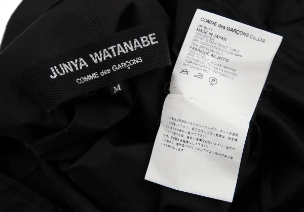 ジュンヤワタナベ コムデギャルソンJUNYA WATANABE COMME des GARCONSリボン切替ラウンドカラー長袖シャツ 黒M K-112073_015