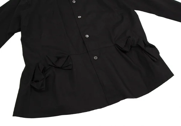 ジュンヤワタナベ コムデギャルソンJUNYA WATANABE COMME des GARCONSリボン切替ラウンドカラー長袖シャツ 黒M K-112073_009