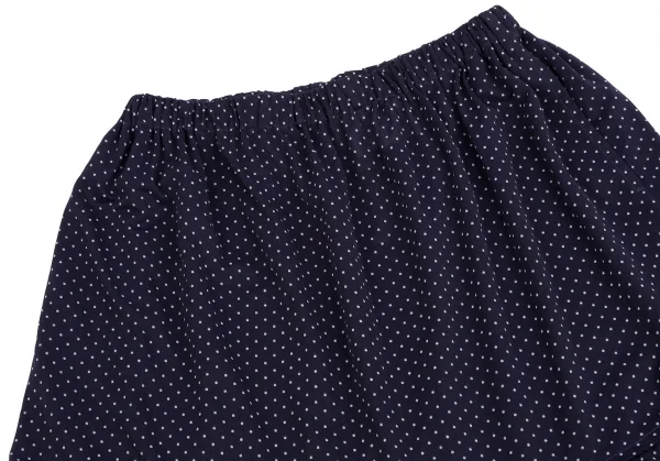 トリココムデギャルソンtricot COMME des GARCONS ピンドット切替デザインスカート 紺オフM位 K-112085_003