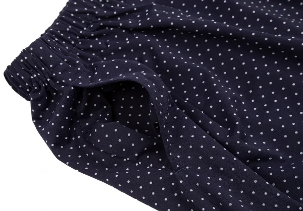 トリココムデギャルソンtricot COMME des GARCONS ピンドット切替デザインスカート 紺オフM位 K-112085_004