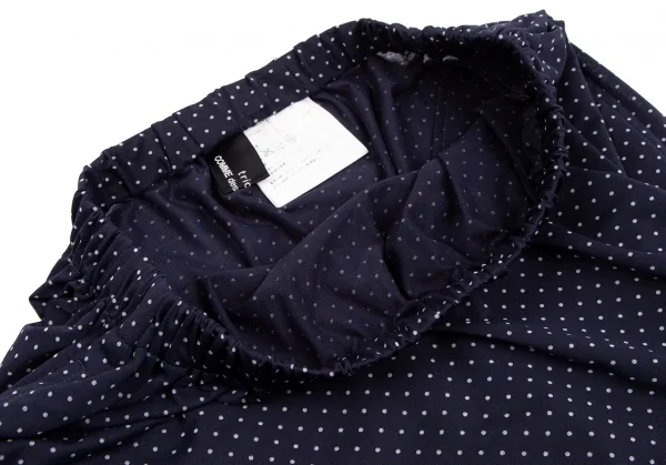 トリココムデギャルソンtricot COMME des GARCONS ピンドット切替デザインスカート 紺オフM位 K-112085_005