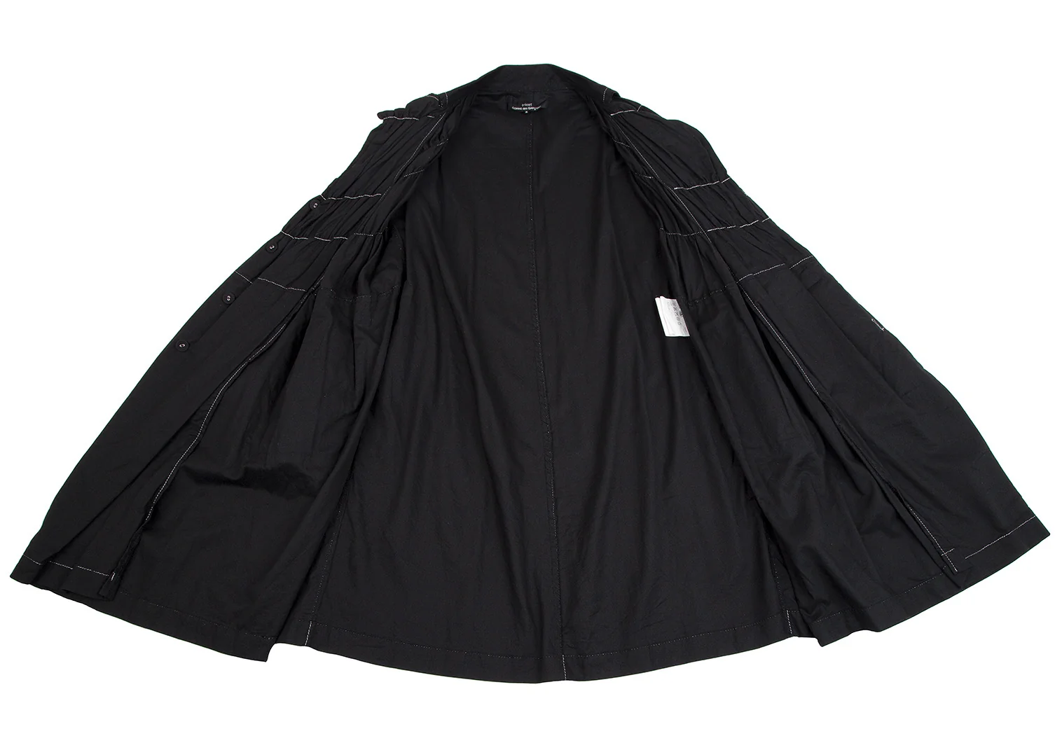 tricot COMME des GARCONS Stitch Gather Shirt Coat Black S (K-112086)