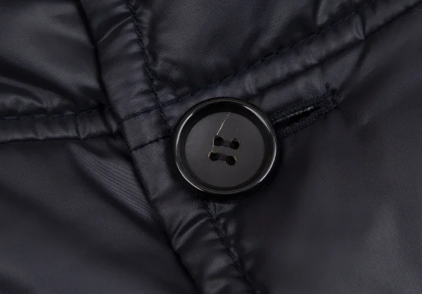 トリコ コムデギャルソンtricot COMME des GARCONS裏チェックラウンドカラー中綿ジャケット 紺M K-112089_005