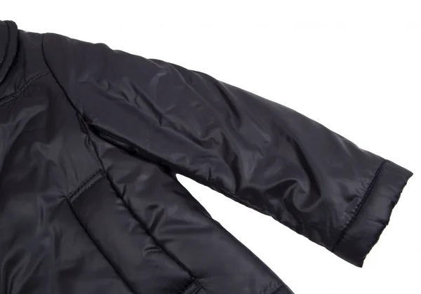 トリコ コムデギャルソンtricot COMME des GARCONS裏チェックラウンドカラー中綿ジャケット 紺M K-112089_006