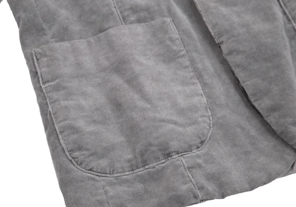 トリコ コムデギャルソンtricot COMME des GARCONS 裏異素材パッチワークデザインコーデュロイジャケット グレーS K-112092_013