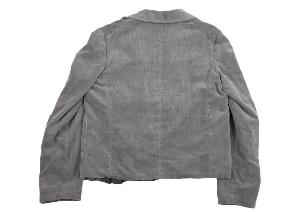 トリコ コムデギャルソンtricot COMME des GARCONS 裏異素材パッチワークデザインコーデュロイジャケット グレーS K-112092_018