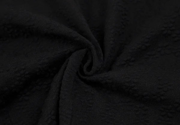 トリコ コムデギャルソンtricot COMME des GARCONS 染めフラワー織りラウンドカラーストレッチジャケット 黒M位 K-112096_012