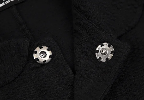 トリコ コムデギャルソンtricot COMME des GARCONS 染めフラワー織りラウンドカラーストレッチジャケット 黒M位 K-112096_005