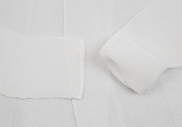 イッセイミヤケ ミーISSEY MIYAKE me ストレッチプリーツボタンレスカーディガン 白F K-112115_007