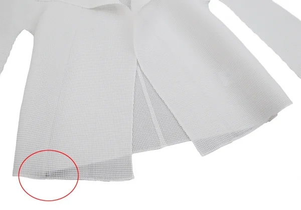 イッセイミヤケ ミーISSEY MIYAKE me ストレッチプリーツボタンレスカーディガン 白F K-112115_008