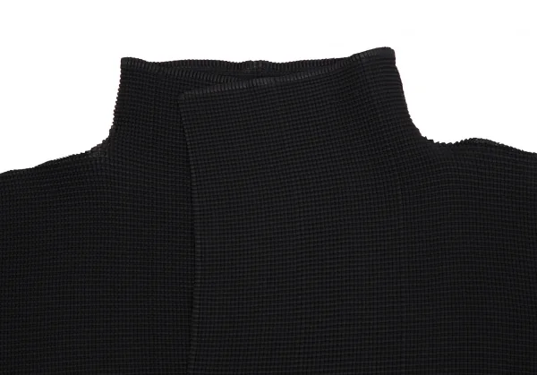 イッセイミヤケ ミーISSEY MIYAKE me ストレッチプリーツボタンレスカーディガン 黒F K-112116_003